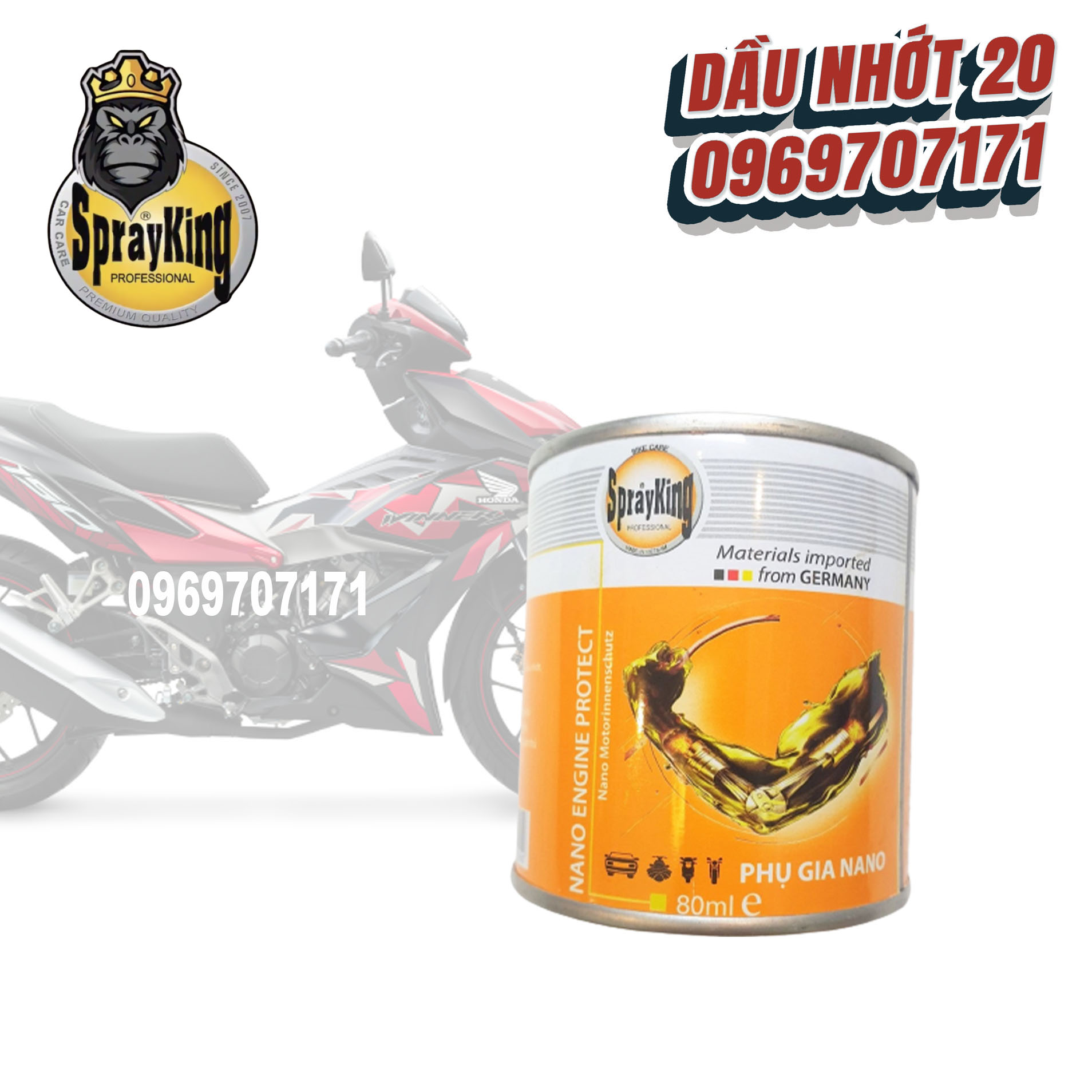 Phụ gia nn bảo vệ động cơ sprayking chai 80ml