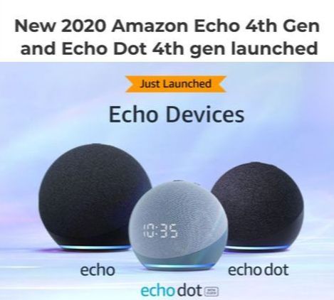 All-new Echo 4th Gen/ Dot 4/ Dot With Clock Smart speaker with