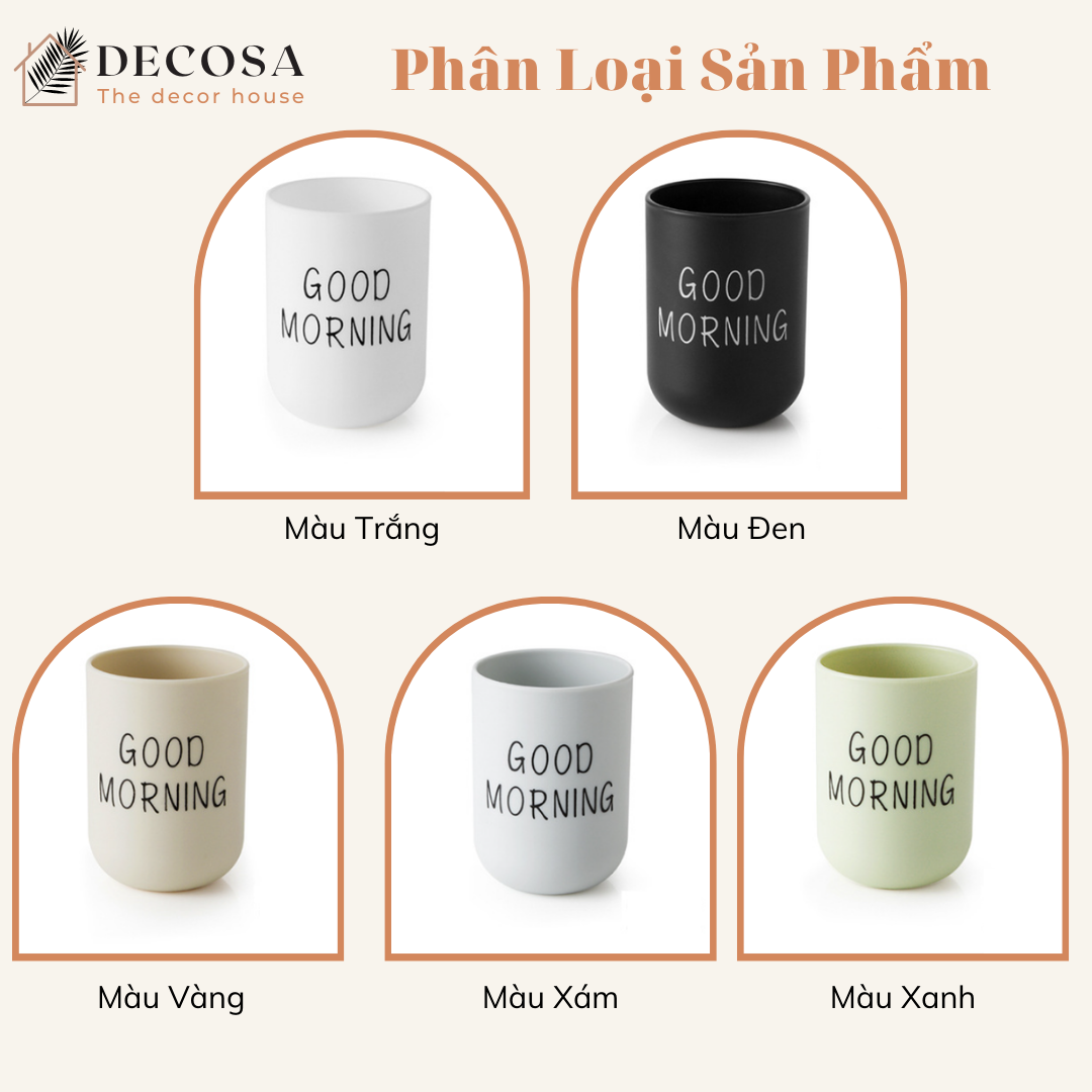 Ly uống nước ly đánh răng đựng bàn chải Decosa