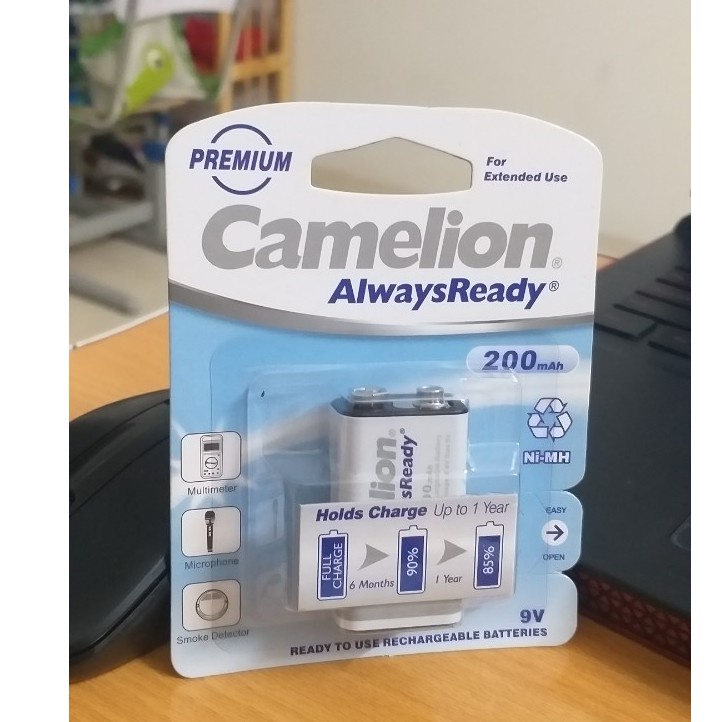 Pin sạc 9V Camelion 200mAh (1 vỉ /viên) - PI0007