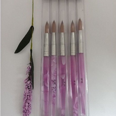 Cọ đắp móng bột, nail, Vân đá mầu tím số # 16