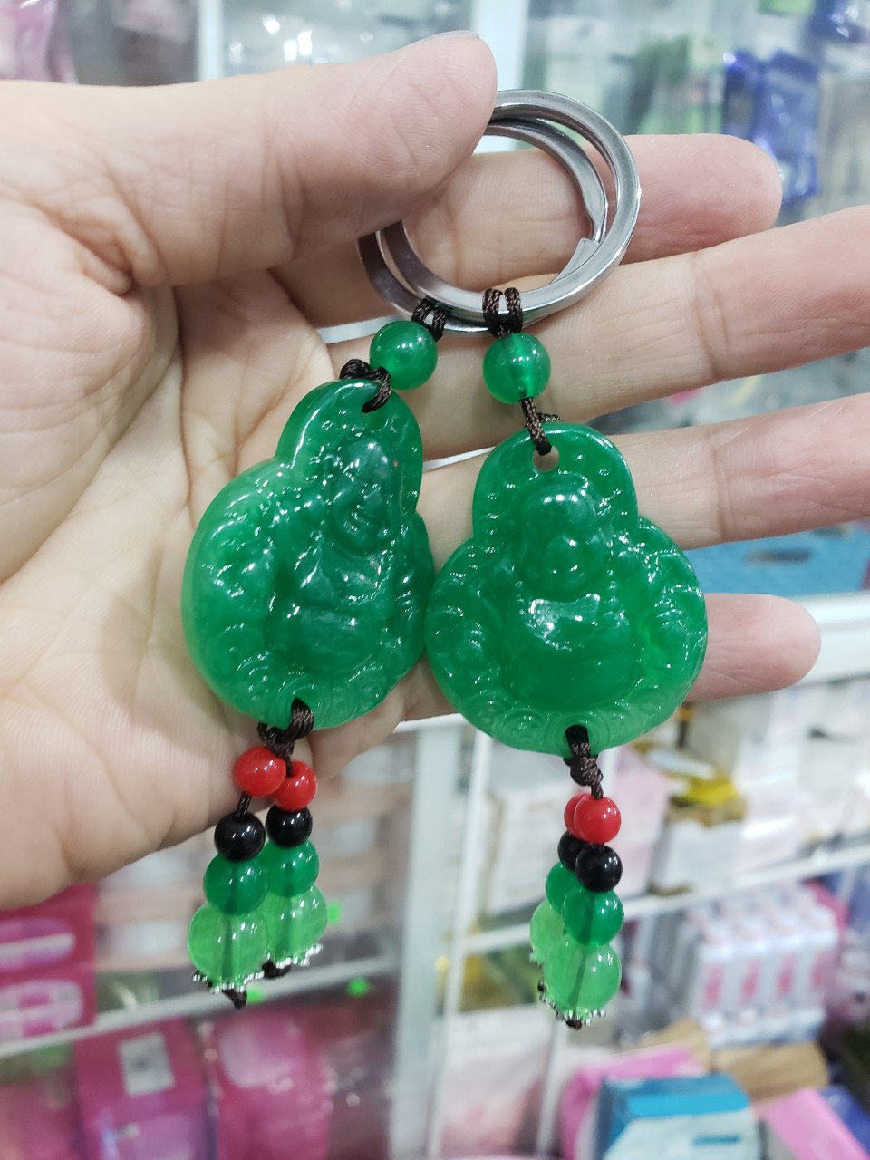 Móc xâu chìa khóa hình Phật Bình An