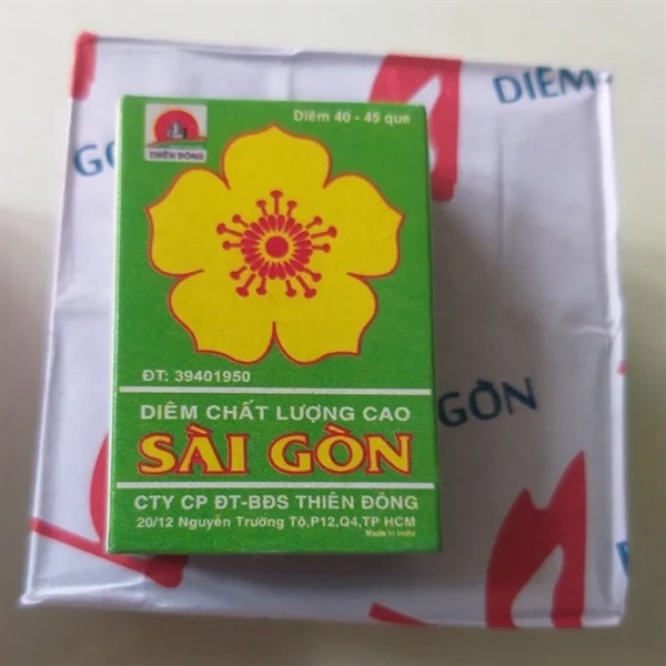 1 sắn (1 lốc) Diêm Quẹt Sài Gòn