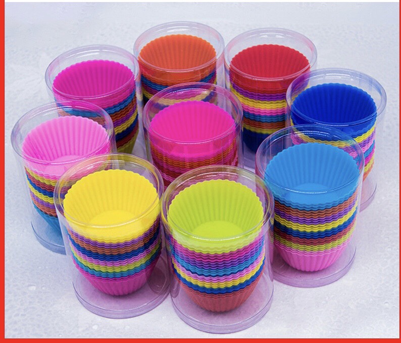 Khuôn cupcake silicon tròn dày hộp 6 - 12 chiếc