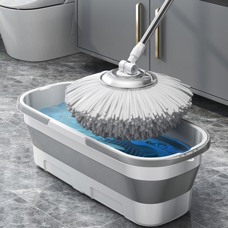 Foldable mop bucket rectangular mop bucket squeeze bucket single bucket drain basin car wash bucket storage