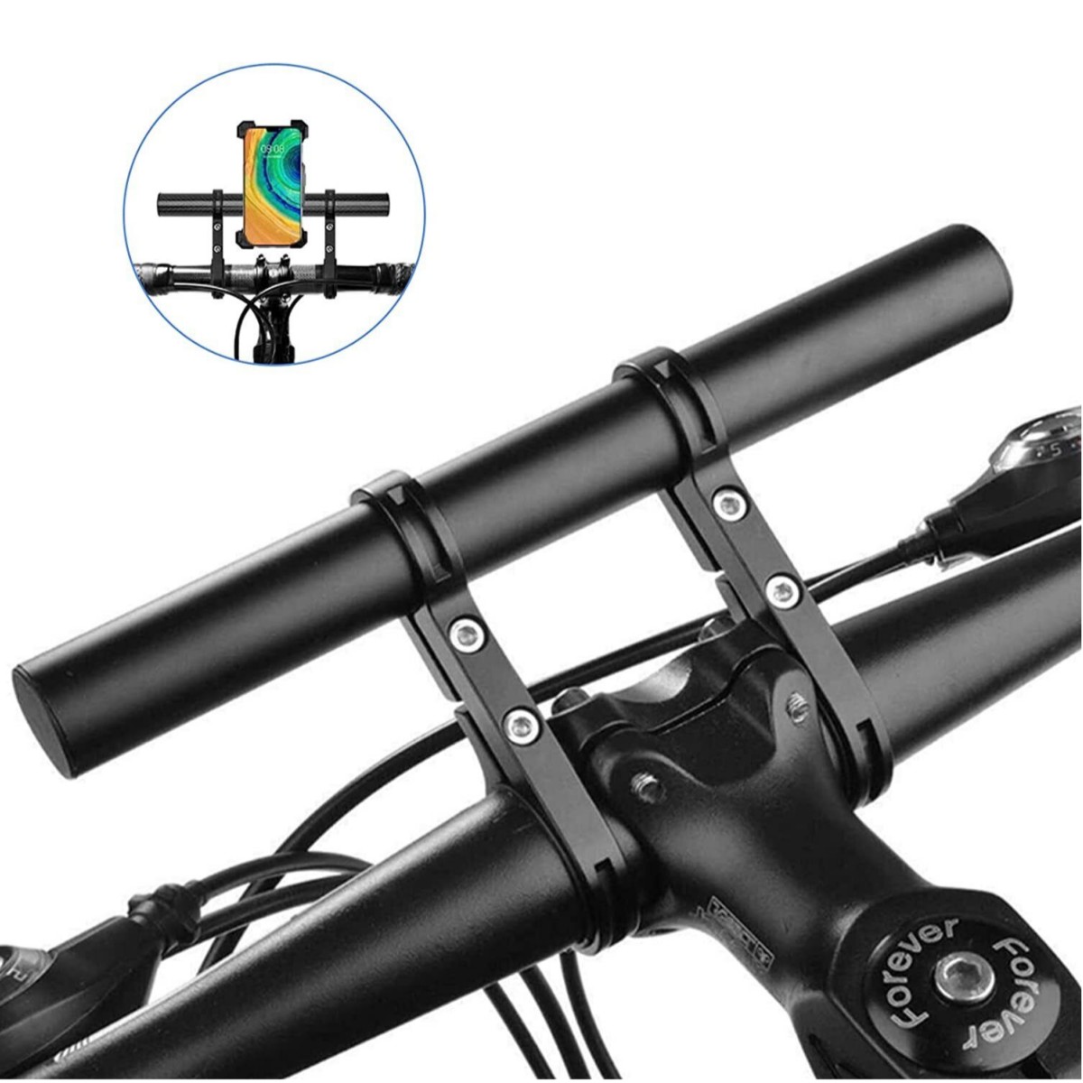 20cm Bicycle Handlebar Bracket Extender Extension Handlebar Bracket Mount Bike Holder Handle Bar 20cm