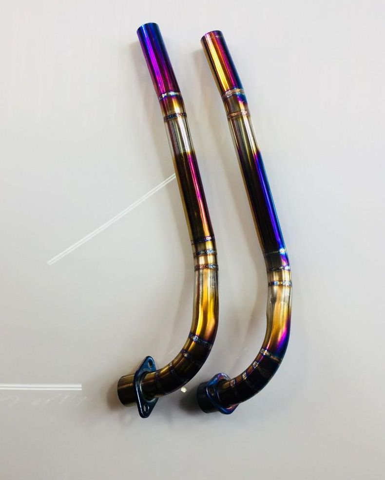 Cổ pô titan gắn xe wave xe Sirus