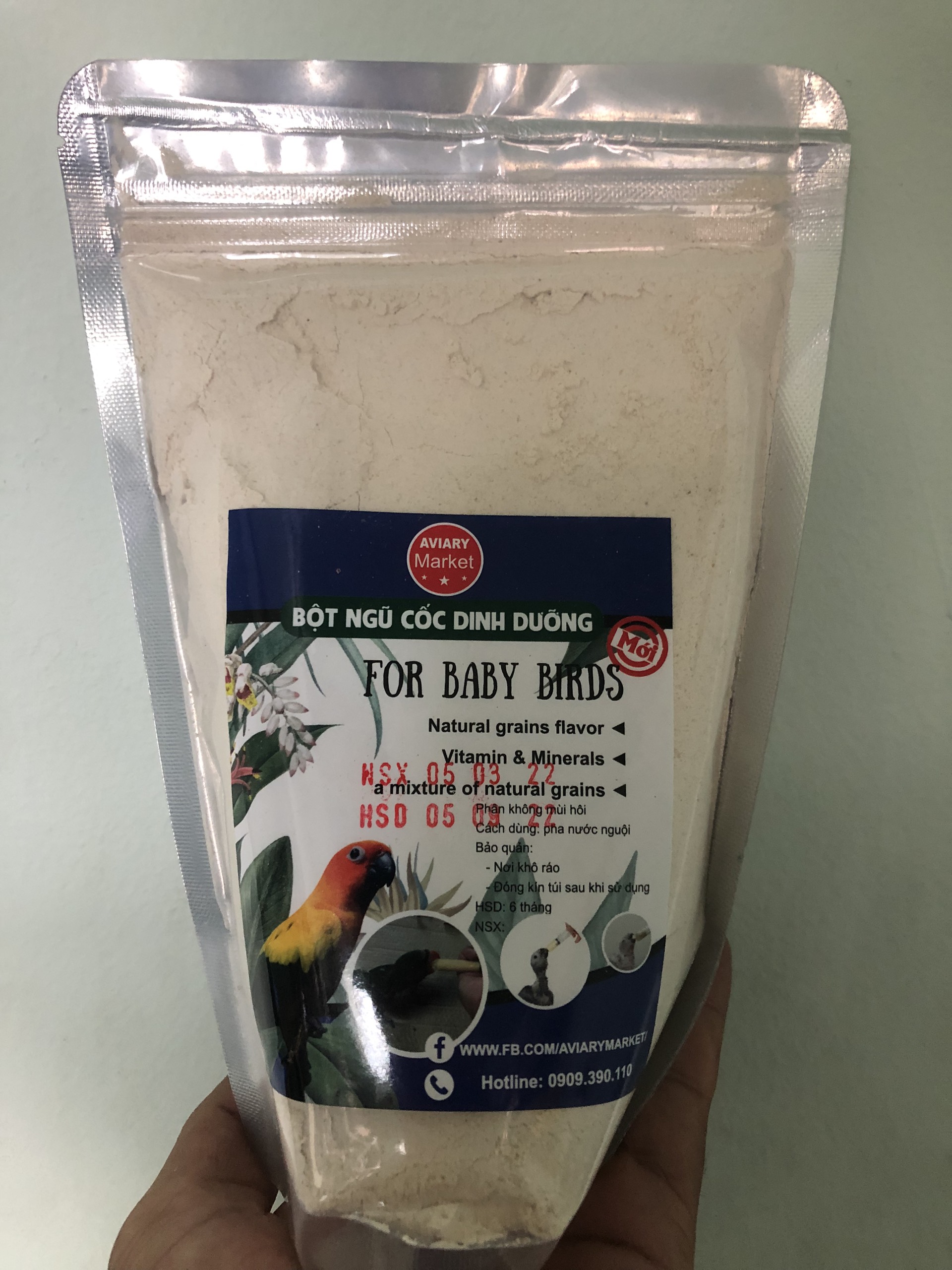 Bột vẹt non túi 500g