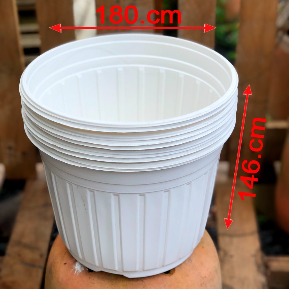 Sỉ 200 cái chậu nhựa nâu n18x15cm trồng cây ăn trái và hoa,bền đẹp-77428