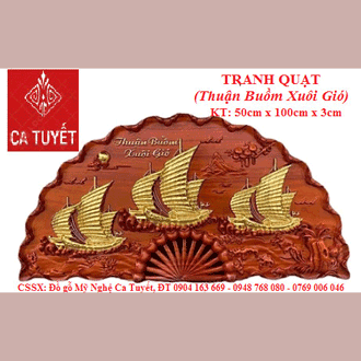 Tranh quạt thuận buồm xuôi gió