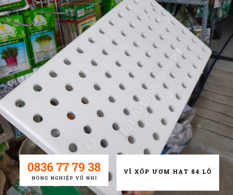 Vĩ xốp ươm hạt 84  ( khay xốp ươm cây)- hatgiong24h