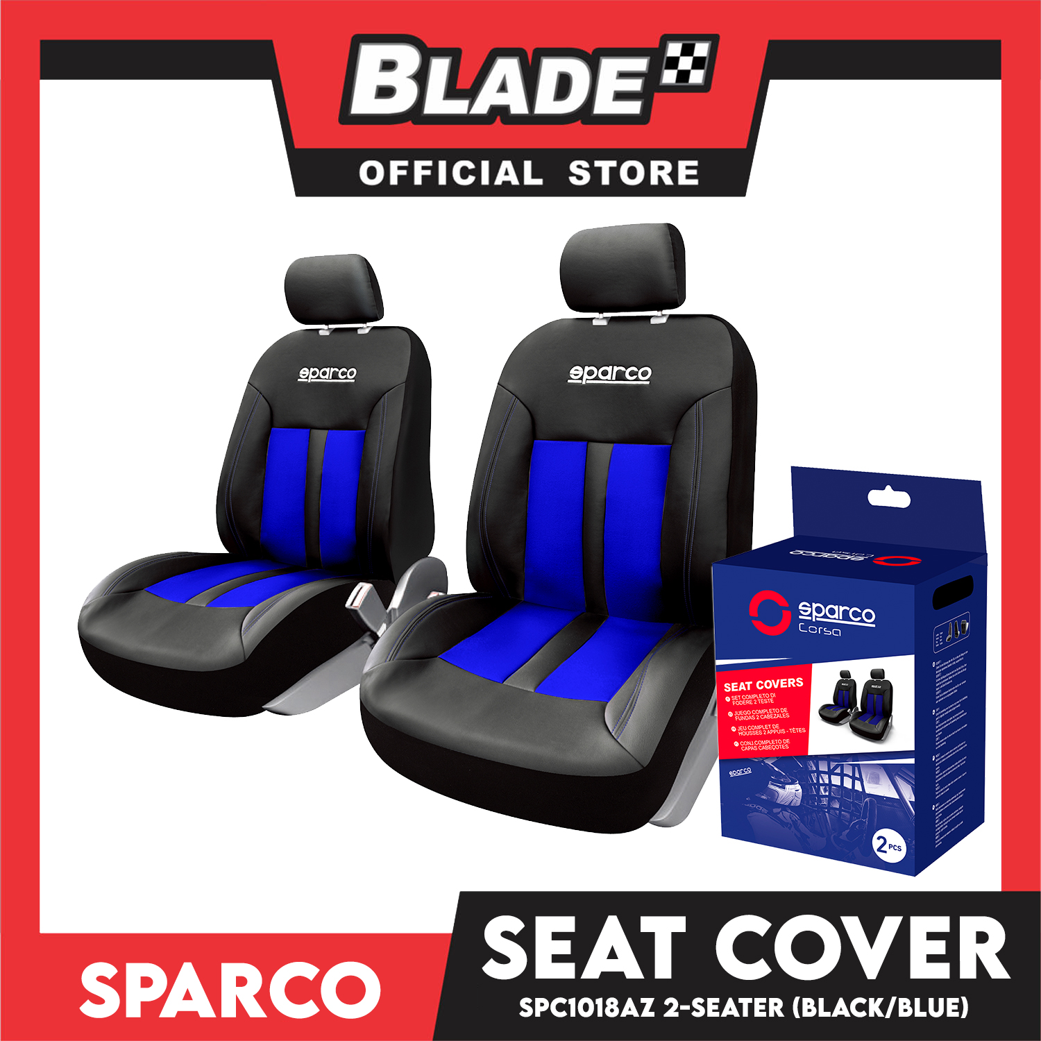 Sparco SPC1018AZ Seat Cover (Blue/Black) Lazada Lazada PH