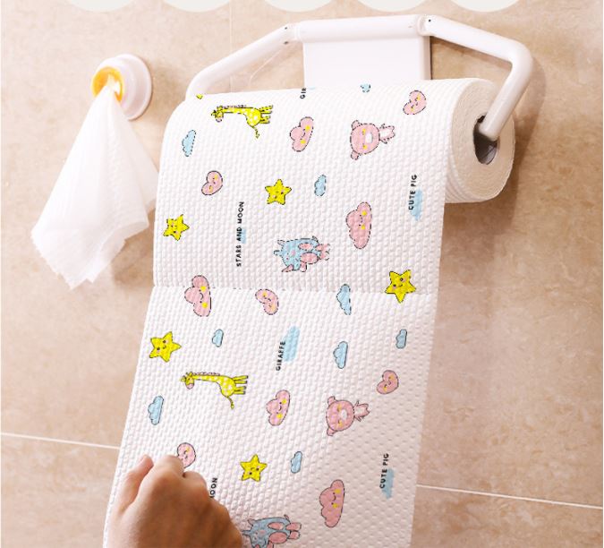 Oil absorbing paper roll-multifunctional kitchen dishcloth-super long reusable washable