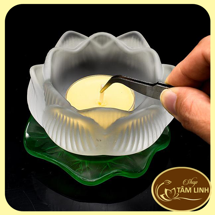 Đế Nến Hoa Sen Lưu Ly Nhiều Màu ( MẪU MỚI )