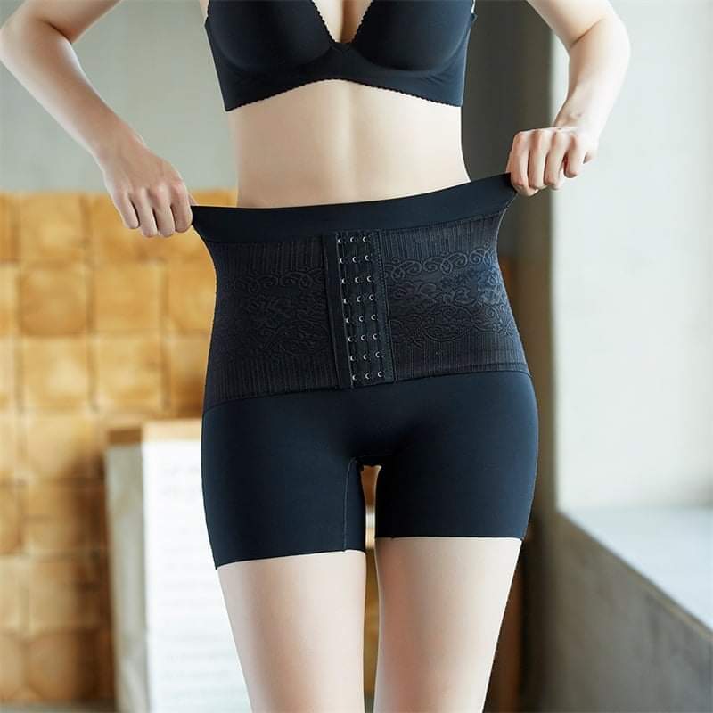 Quần Gen Su Lụa Móc Cài Trước Siêu Định Hình Giúp Eo Thon Cao Cấp