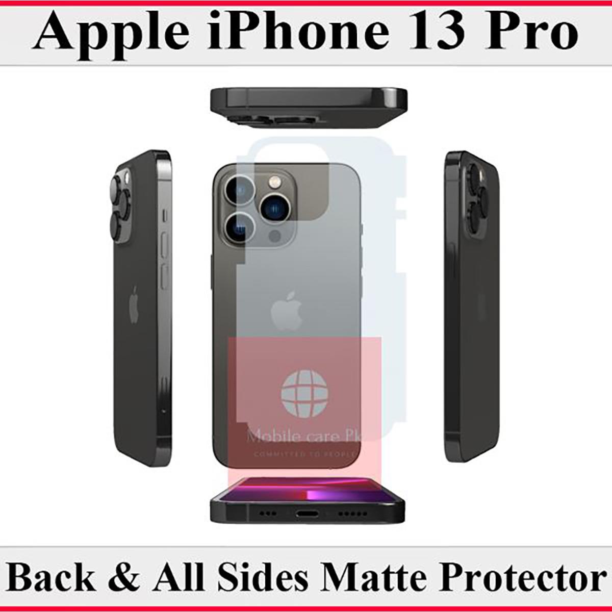 Apple iPhone 13 Pro Complete all Sides Border Protector + Back Matte Protector For Apple iPhone 13 Pro