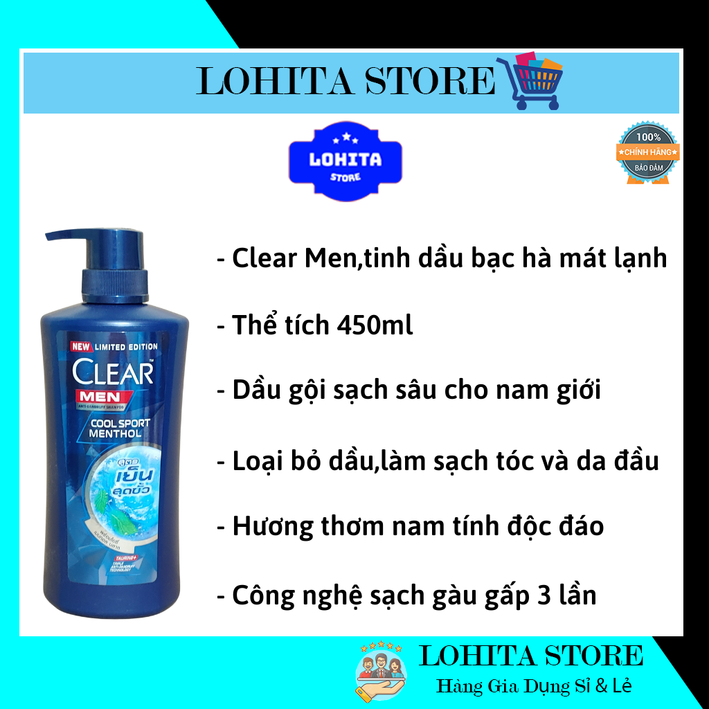 Dầu gội đầu sạch gàu Clear Thái Lan