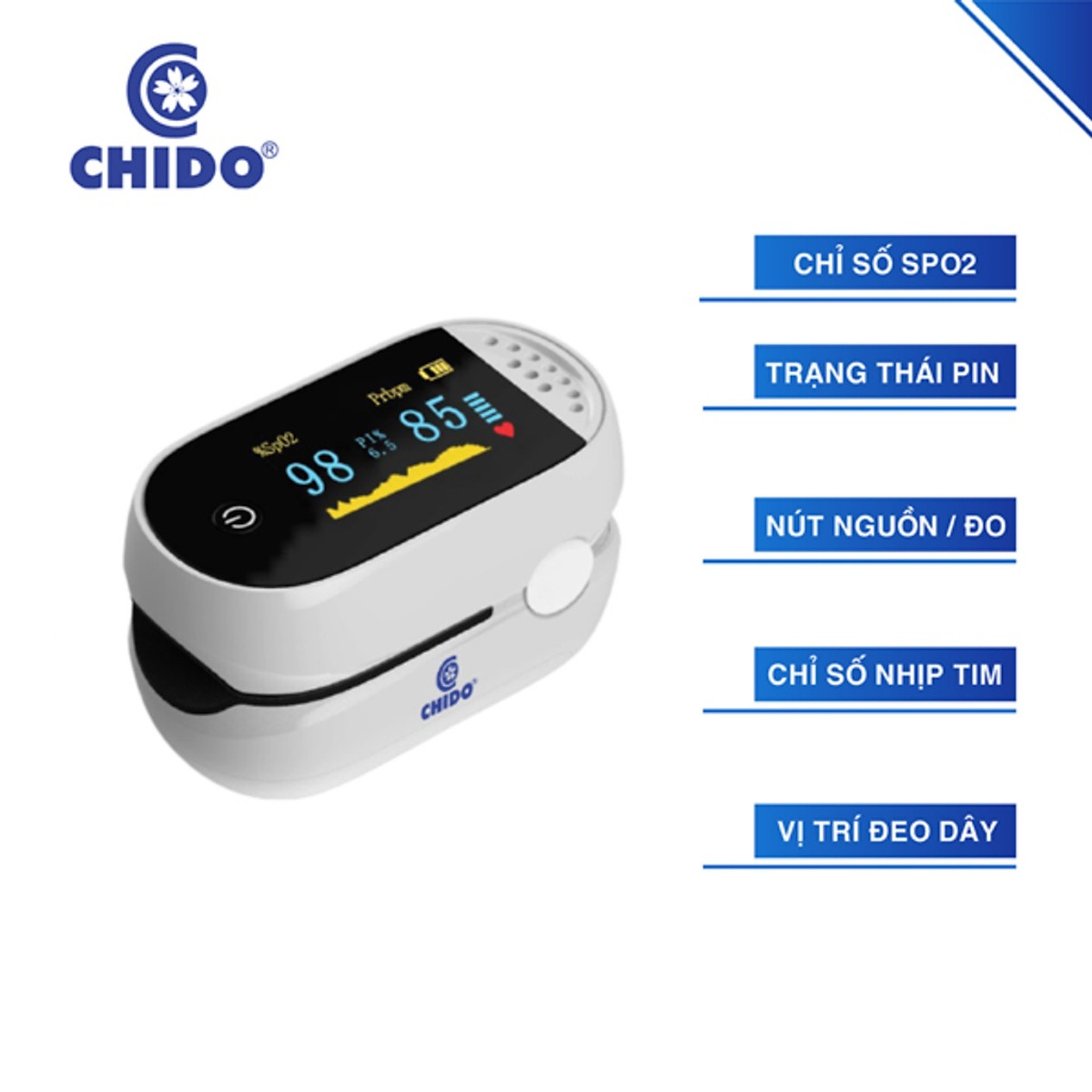Máy Đo Nồng Độ Oxy Máu Sp02 CHIDO model C101B1