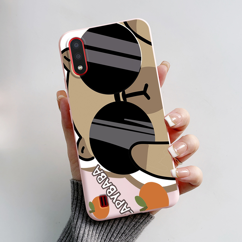 Soft cover for samsung galaxy a01 case a015 sm-a015f cute panda painted silicone jelly phone case for samsung a01 casing 5.7''