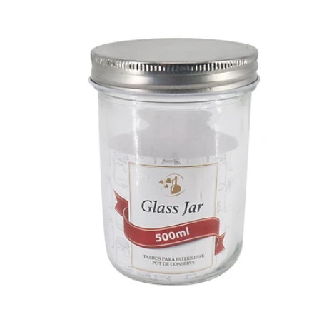 Hũ thủy tinh nắp bạc 500ml ks1134