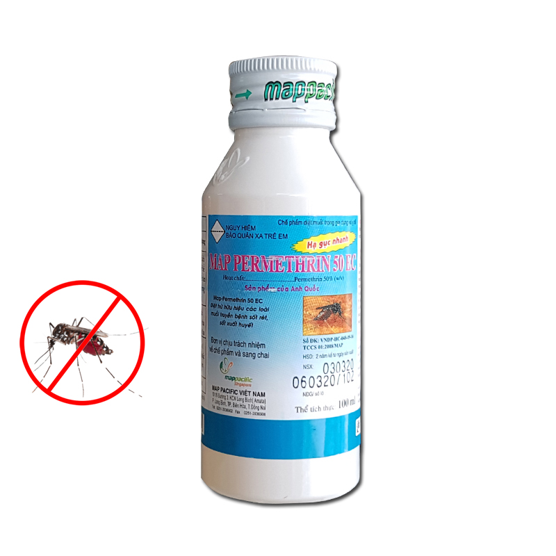 Thuố c Diệt Muỗi Và Côn Trùng Permethrin 50ec chai 100ml