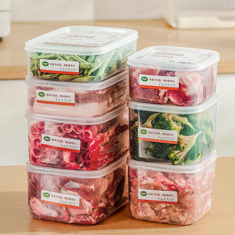 700-1400ml Refrigerator Food Storage Boxes Frozen Meat Fresh-keeping ...