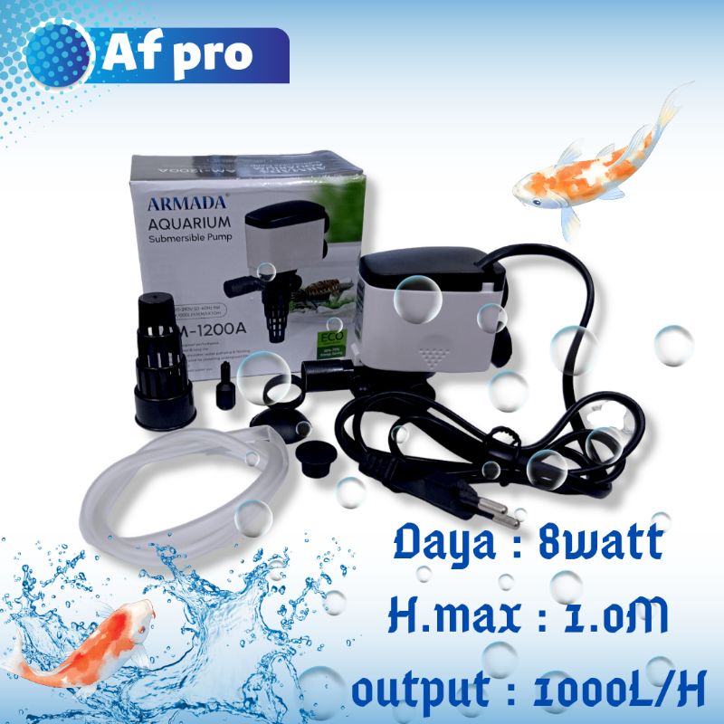 POMPA KOLAM AQUARIUM SUBMERSIBLE PUMP ARMADA AM 1200A