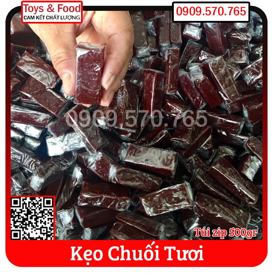 Kẹo Chuối Tươi Bến Tre - Túi zip 500gr