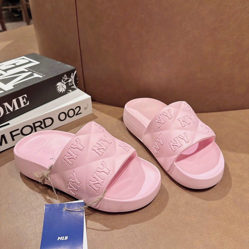 "chính hãng" dép đúc mlb_ny unisex - dép chunky bouncer slide mới nhất 2023