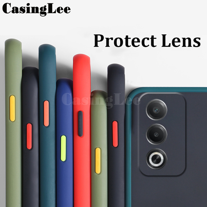 For OPPO K12X 5G Case Shockproof Scrub Matte Transparent Soft edge Silicone Frame Hard Clear For OPPO K12X Back cover Phone Cases.