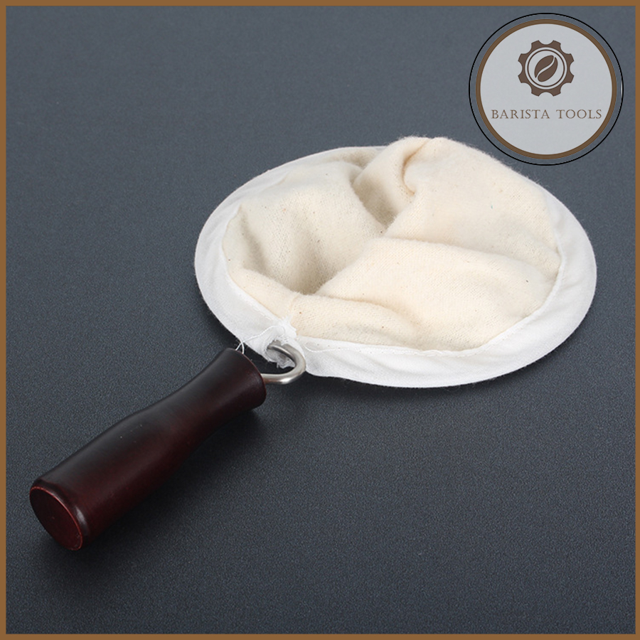 Vợt lọc cà phê cán gỗ  Dụng cụ Barista