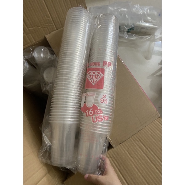 50 ly trà sữa + nắp cầu , 500ml