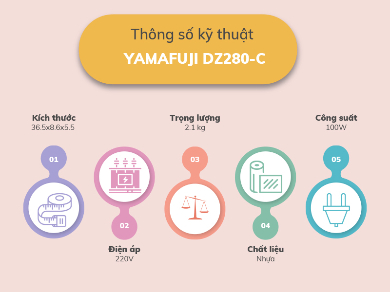 Máy hút chân không mini Yamafuji DZ280-C