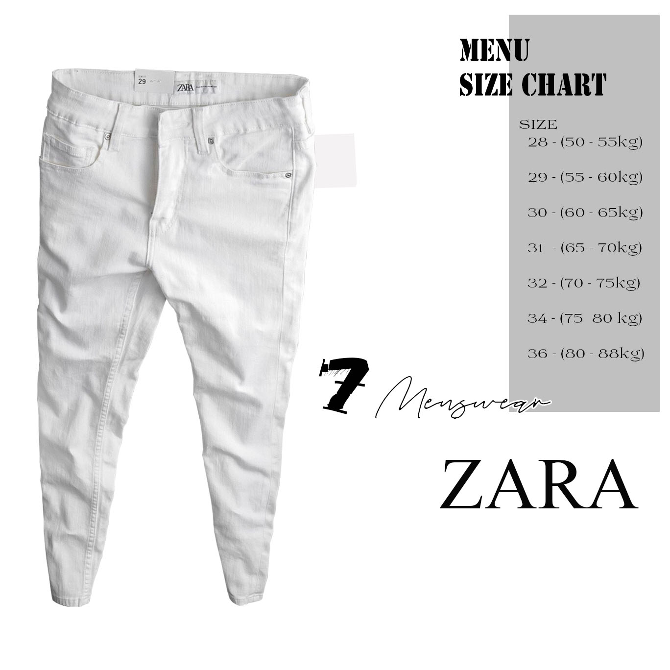 Size Chart Celana Zara Woman | Idusem.Idu.Edu.Tr