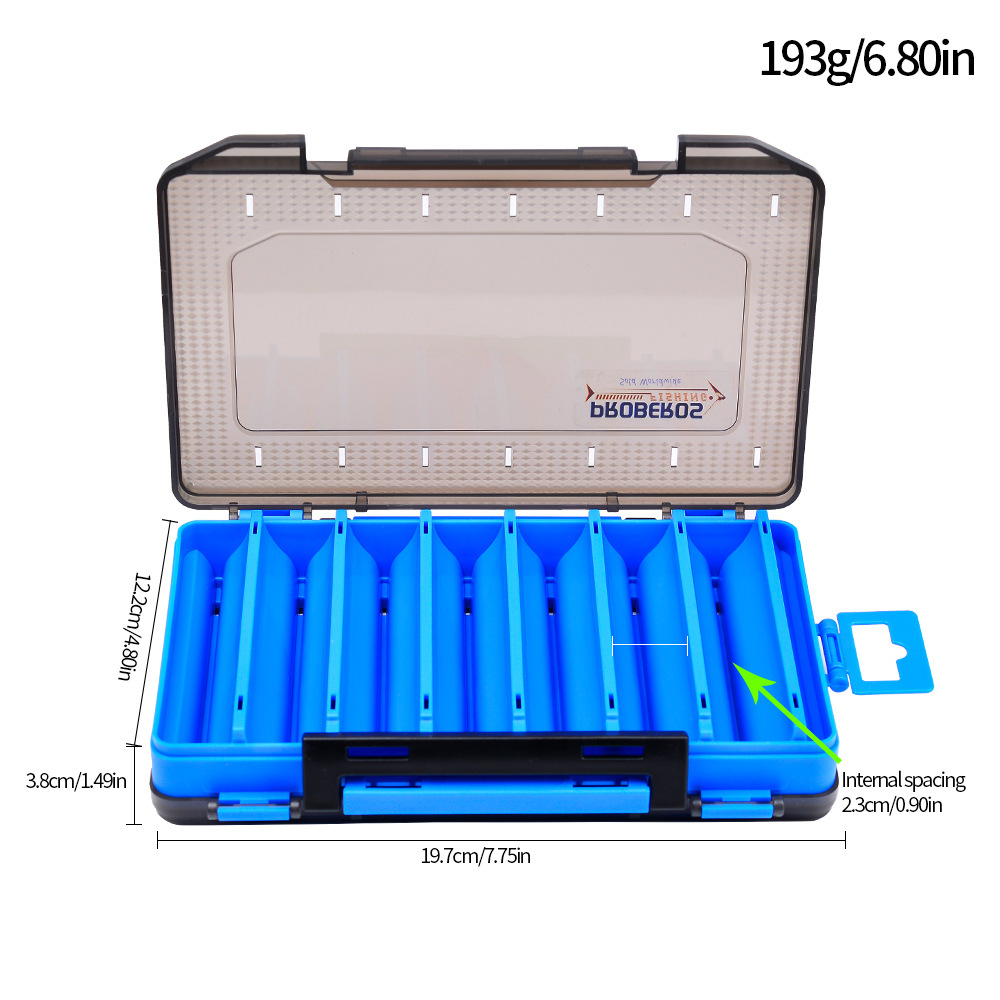 PROBEROS 5 Compartment Plastic Fishing Tackle Box for Fishing