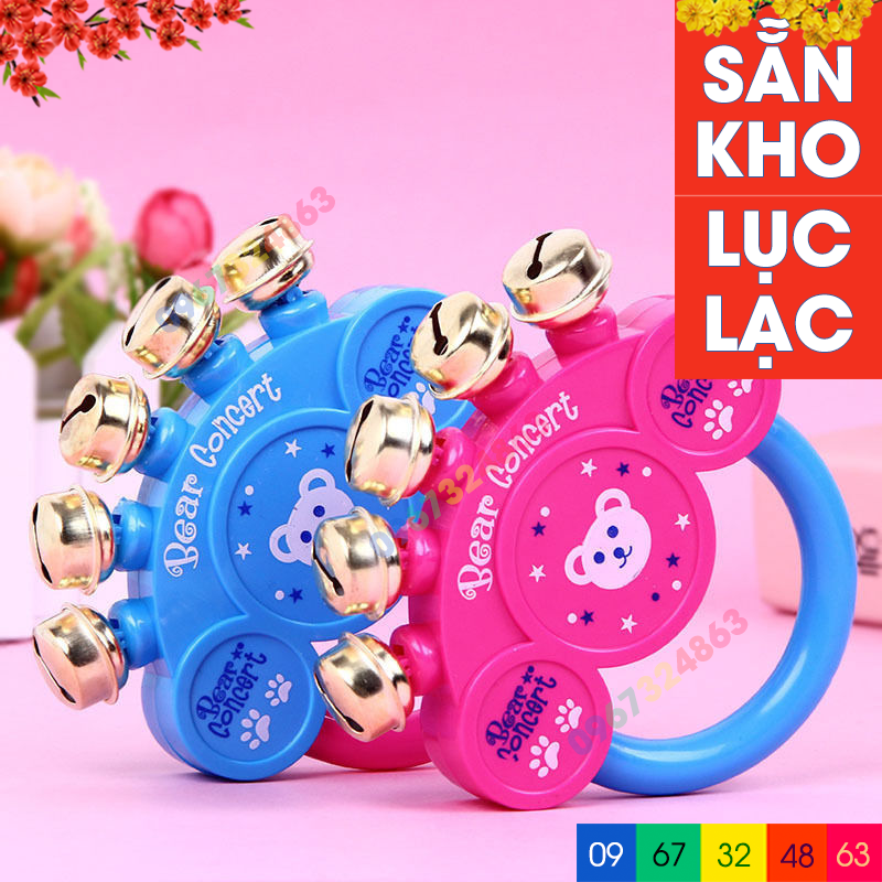 Lục lạc xúc xắc gấu 5 chuông cho bé