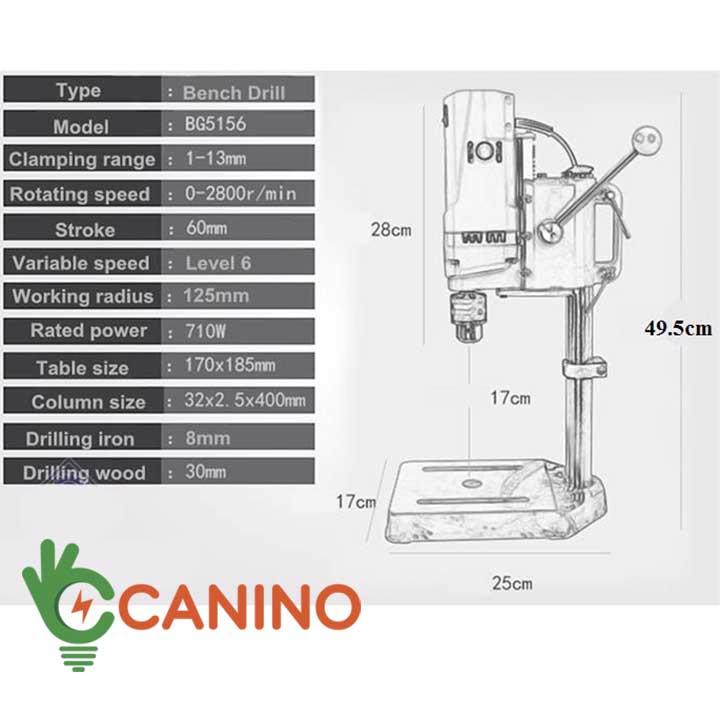 Máy khoan bàn công suất lớn MINIQ 710W