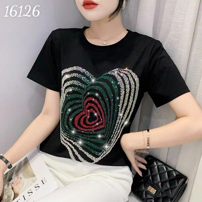 Áo thun BIG SIZE Tim Hột "Bling Bling" 16126
