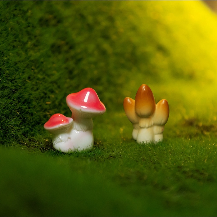 Mô hình nấm mini trang trí tiểu cảnh, decor terrarium