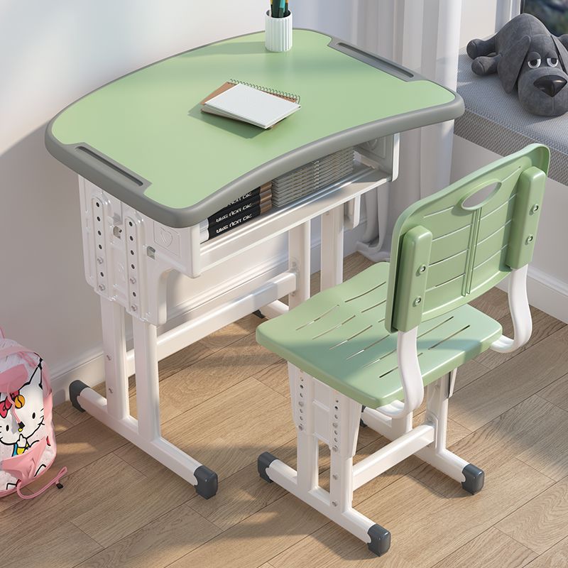 Student desk, chair, children's study table, simple writing table, student desk set Student study table and chair set