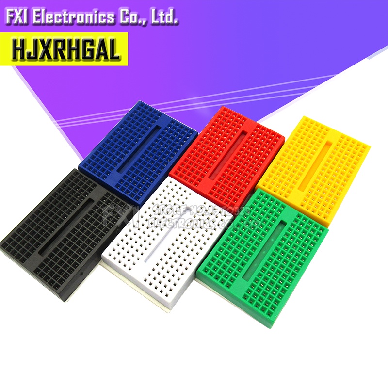 1PCS SYB-170 SYB170 Solderless Prototype igmopnrq Breadboard 170 Tie-points PCB Test Board Red Yellow Black Blue Green White integrated circuit