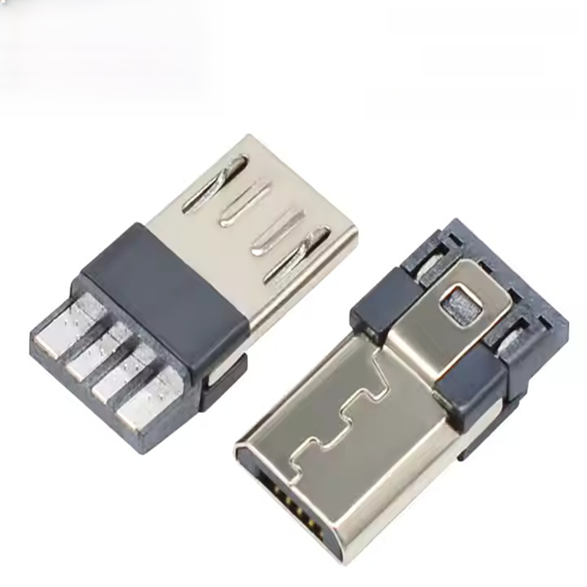 (Pack Of 50/100)  4 Pin Micro USB Connector Jack USB Plug Terminals Male Connectors Tail Mobile Charger