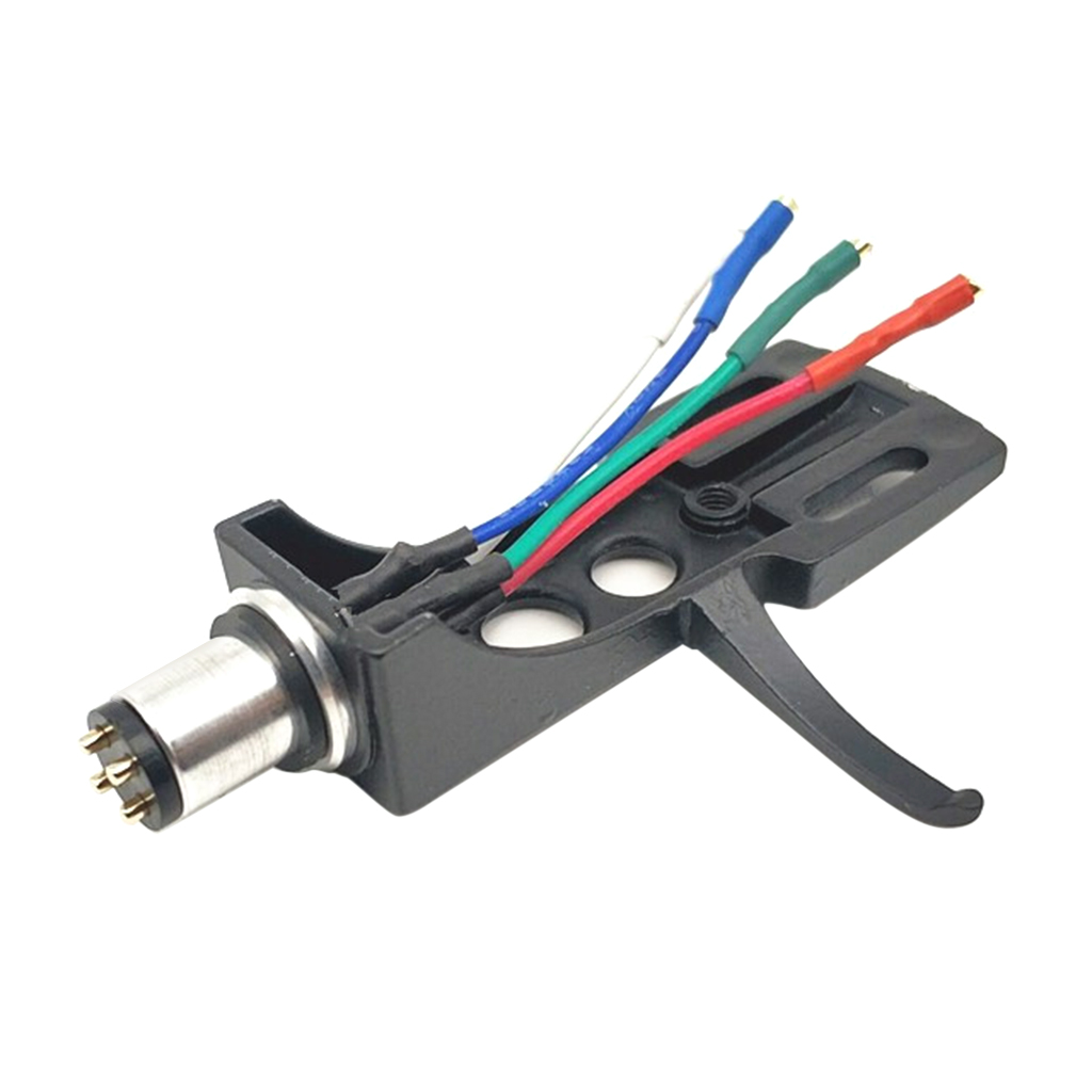 Universal for LP Disc Record Player Phono Turntable Headshell 4-Pin Aluminum Alloy With Leadwires For Direct-Drive Turnt