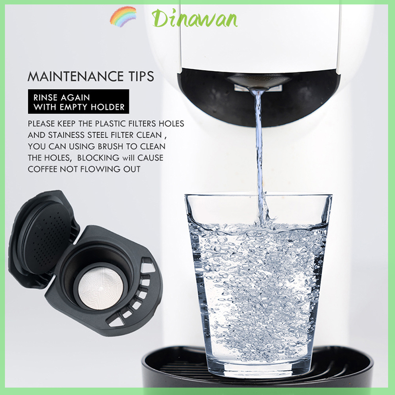 Dinawan Reusable Capsule Adapter for Dolce Gusto Coffee Convert Compatible with Genio
