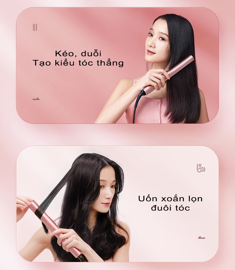 (Mixhome HCM) Máy duỗi tóc/kẹp tóc/tạo kiểu tóc Xiaomi Showsee E2 / E2-V/ E2-P (hành chính hãng - BH 3 tháng)