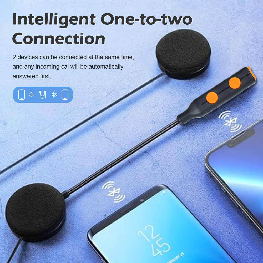 Aitemay Motorcycle Bluetooth 5.0 Stereo Headset Universal Headphone Wireless Earphone