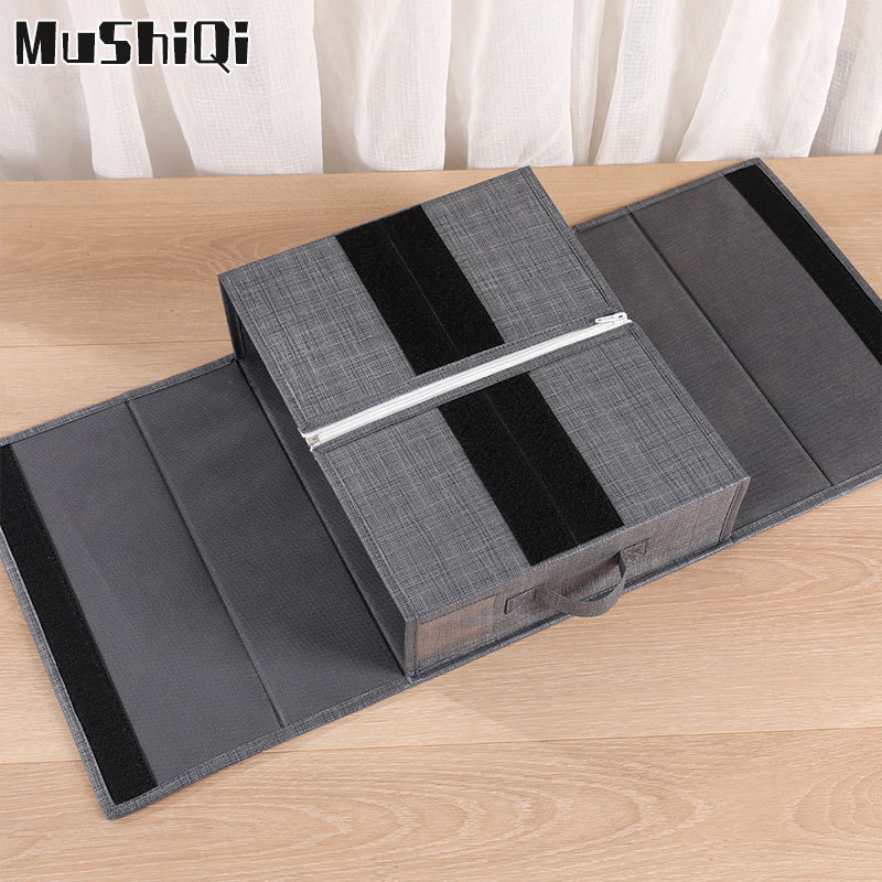 Foldable bedding and bed sheet storage box, multifunctional, washable cotton and linen storage box