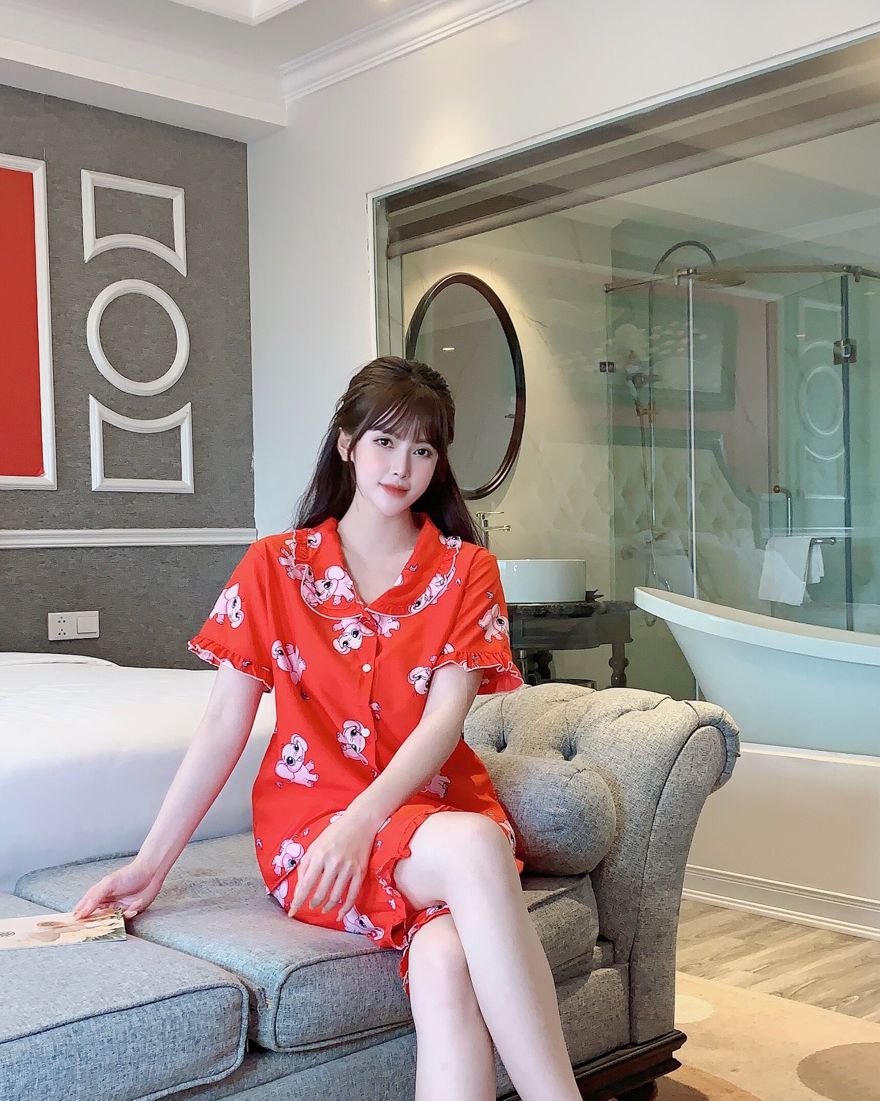 [3 size 46-70kg] Đồ bộ LỤA LỬNG BÉ VOI TIỂU THƯ MỀM MỊN DỄ THƯƠNG thời trang