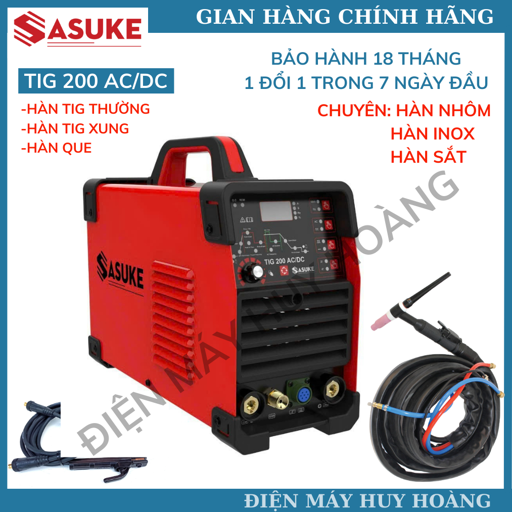 Máy hàn TIG xung Sasuke tig AC/DC 200 chuyên hàn nhôm, inox cho thợ chuyên nghiệp