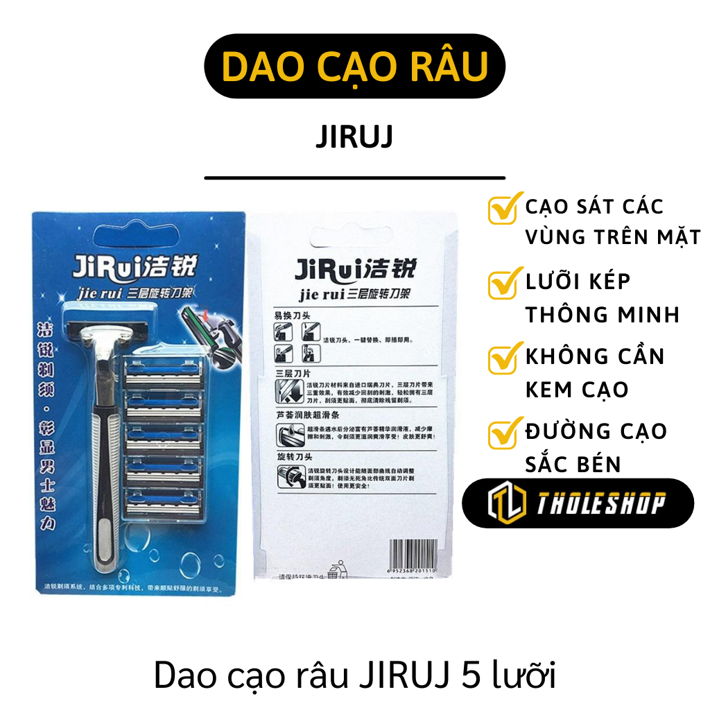 Dao cạo râu - Dao cạo râu 6 lưỡi  - Có cán cầm chắc chắn chống trơn trượt thuận tiện cho người sử dụng